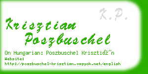 krisztian poszbuschel business card